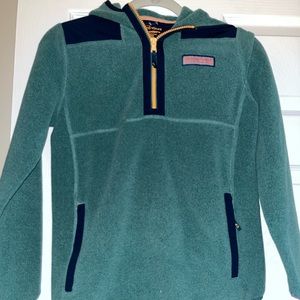 Boys size Large (12/14) Vineyard Vines Quarter Zip hooded fleece